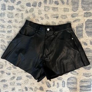 We Wore What Leather Shorts NWT